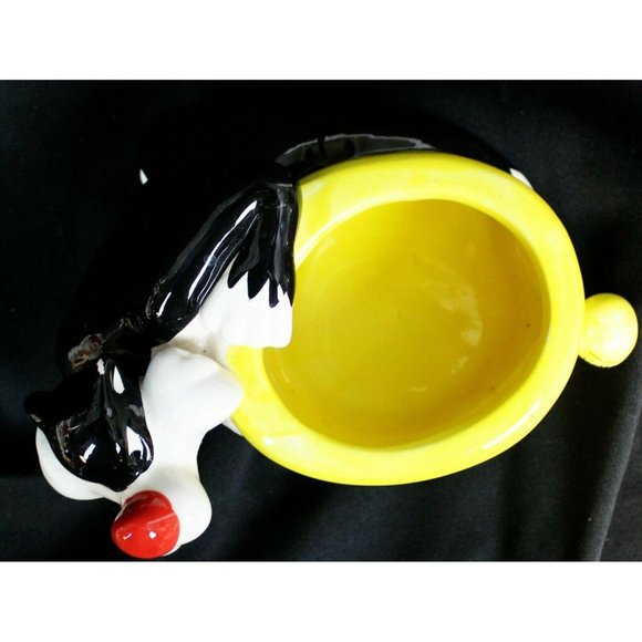 '02 Warner Bros Looney Tune Sylvester Cat Tweety Bird Flower Pot Planter Ceramic - Picture 8 of 12